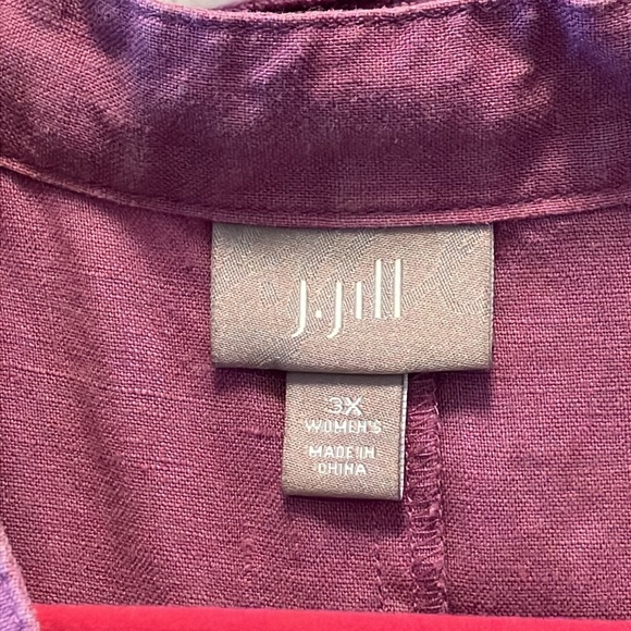 Elegant J. Jill Linen Maxi Dress with Matching Cardigan, size 3X - Picture 2 of 7